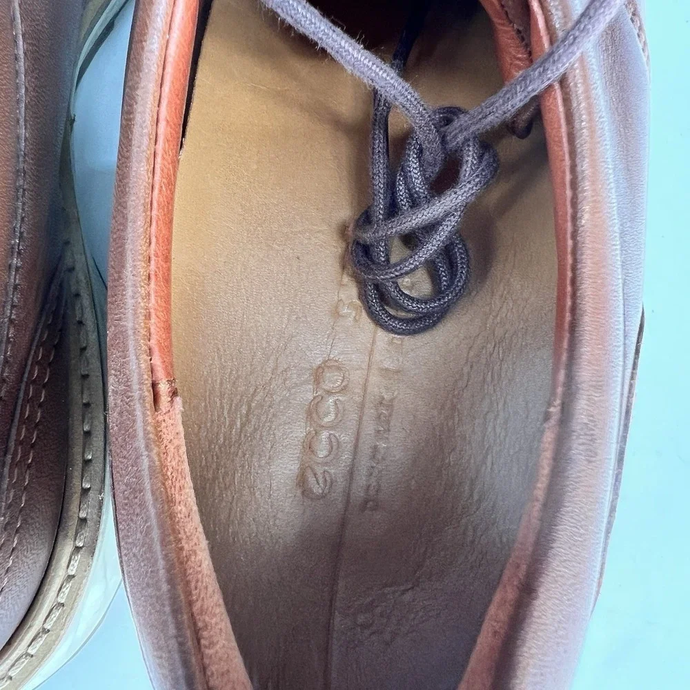 ECCO Men's St.1 Hybrid Derby Brown Cap Toe Dress Shoes EU 42 Size 8 - 8.5‎